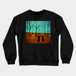 Autumn Forest Cats Crewneck Sweatshirt